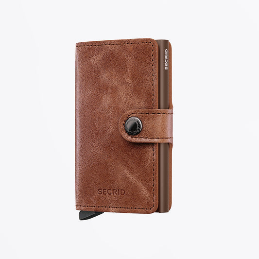 Miniwallet Vintage - Cognac- Brown