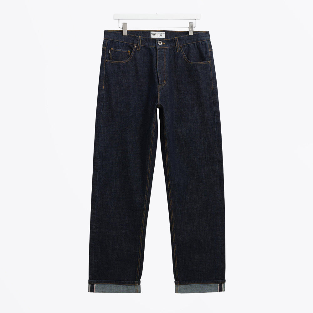 Wax Russell Straight Fit Jean Selvedge Denim - Rinse Wash Blue