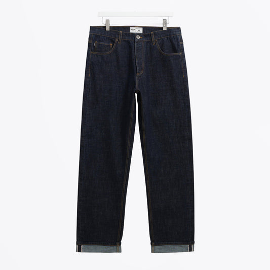 Russell Straight Fit Jean Selvedge Denim - Rinse Wash Blue