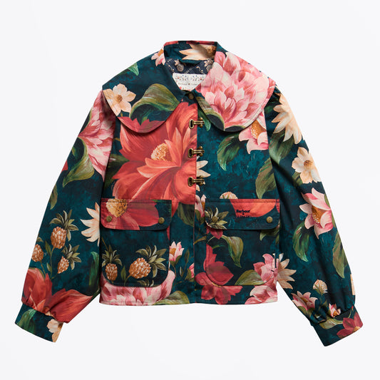 Wild Flower Casual Jacket - Navy Wildflower