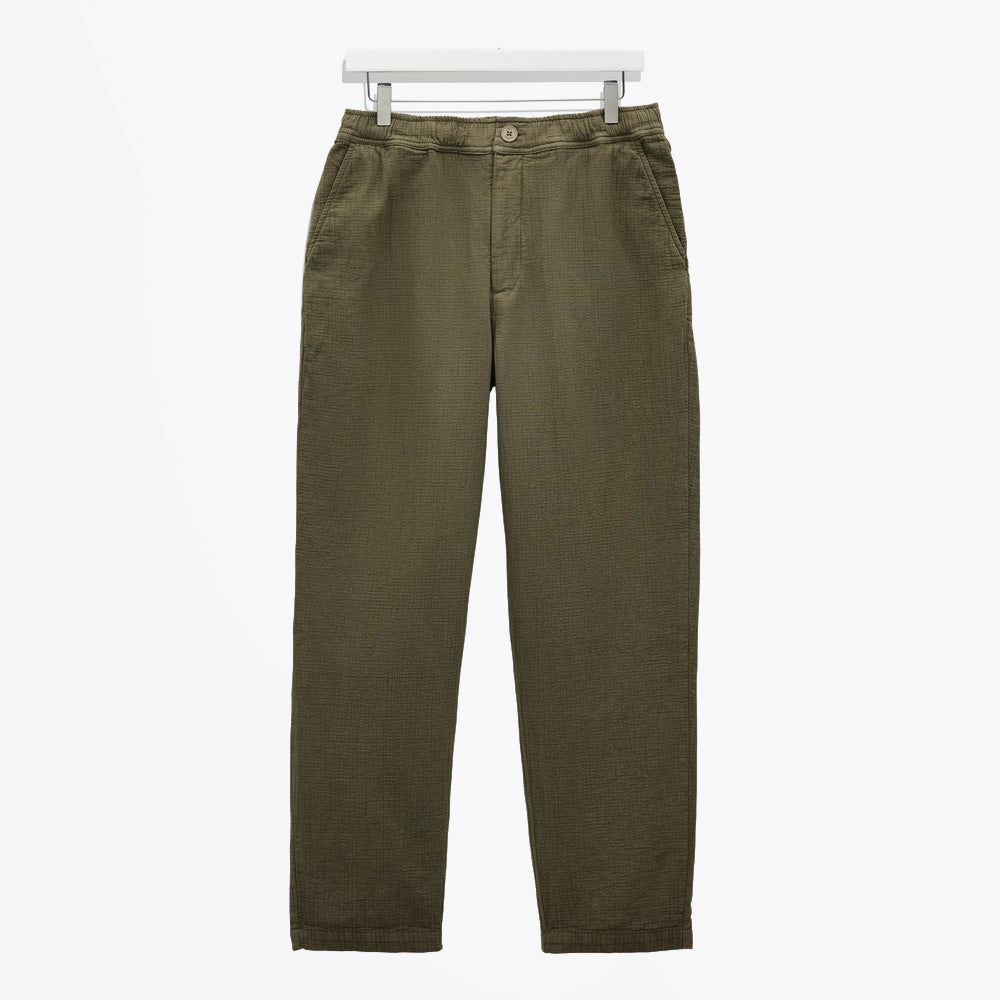 Wax Kurt Trouser Cotton Linen Crinkle - Khaki