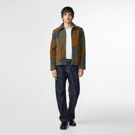 - Gael Wool Check Jacket - Brown Check