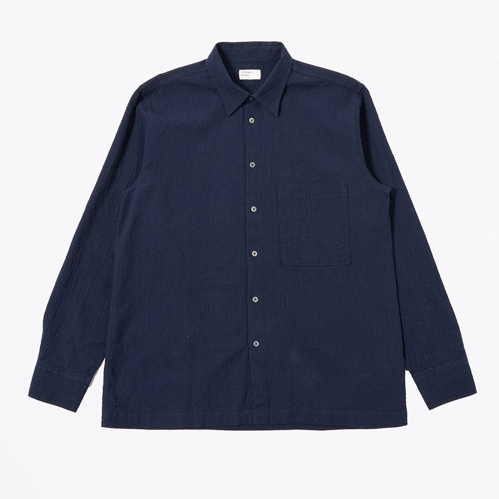 Seersucker Lucky Shirt - Navy