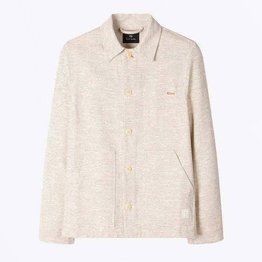 Casual Fit Chore Jacket - Ecru