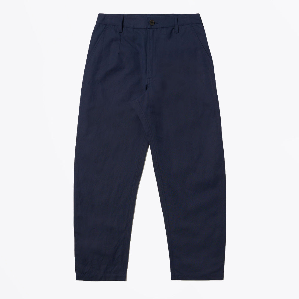 Linen Slub Weave Dizzy Trouser - Navy