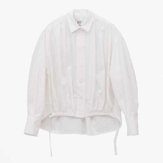 Pleated Volume Shirt - White