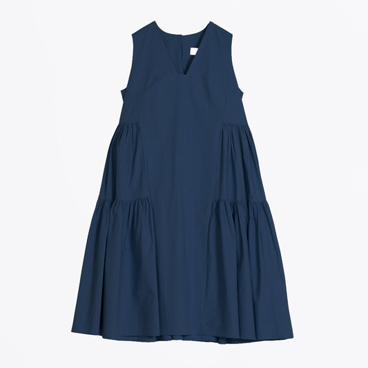 Tiered Sleeveless Dress - Navy