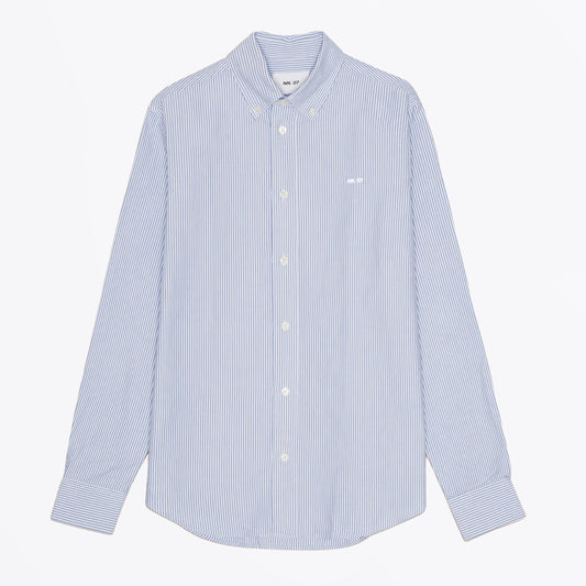 Colby Logo Regular Fit Oxford shirt - Blue Stripe