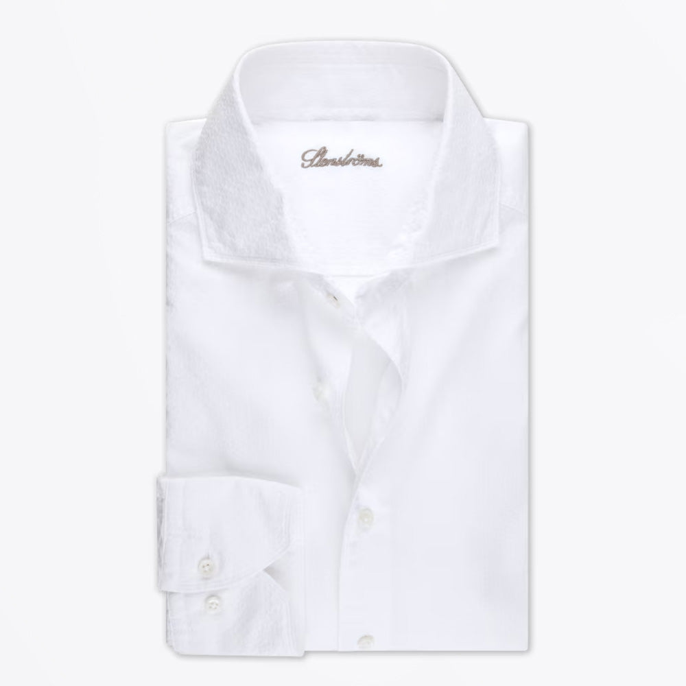 Stenstroms Regular Textured Shirt - White