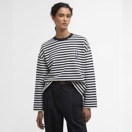 Gabby Sweatshirt - Dark Navy Stripe