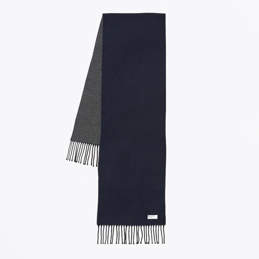 Universal Double Sided Scarf - Navy/Mid Grey