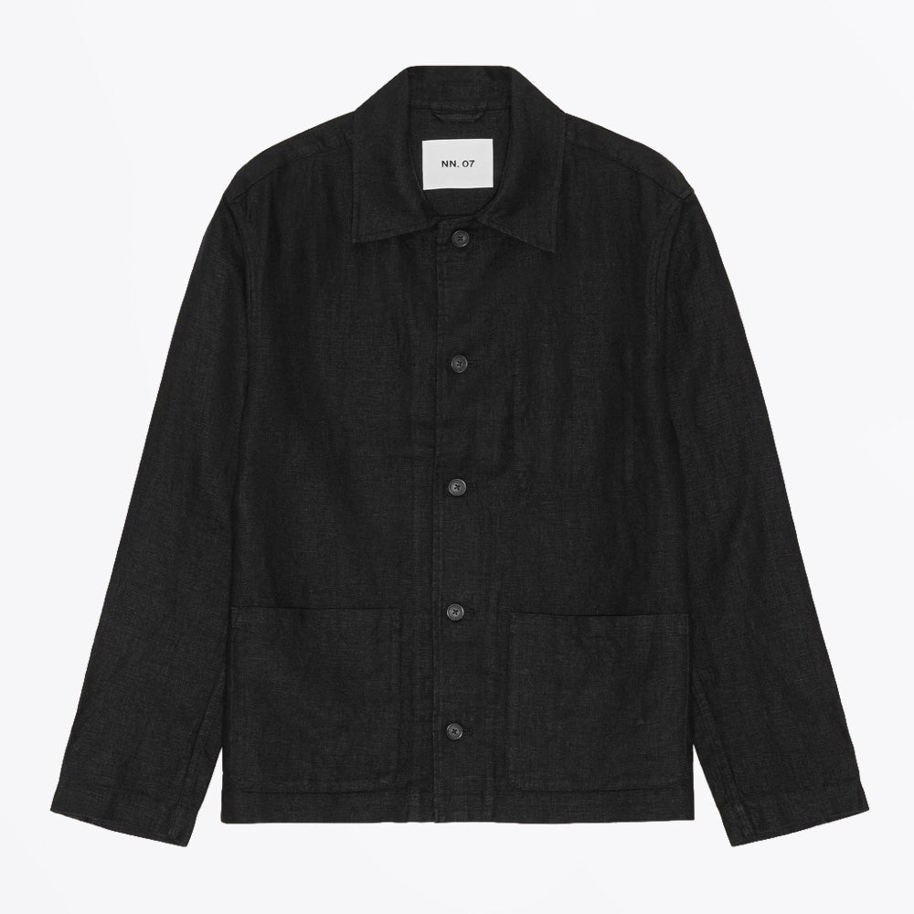 NN07 Morgan Jacket Unlined Linen Hybrid - Black