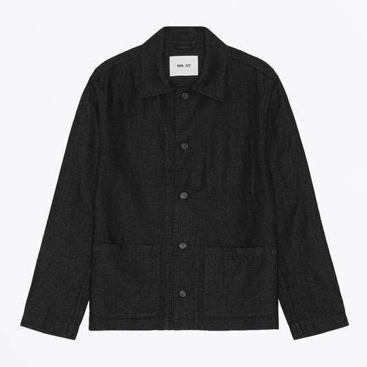 Morgan Jacket Unlined Linen Hybrid - Black