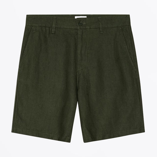 Aden Shorts Linen - Dark Army
