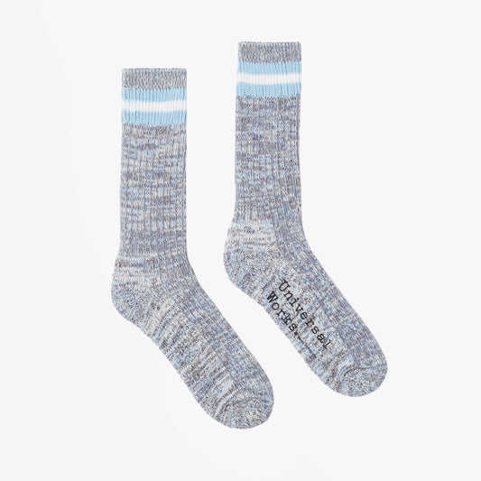 Everyday Stripe Sock - Cornish Blue