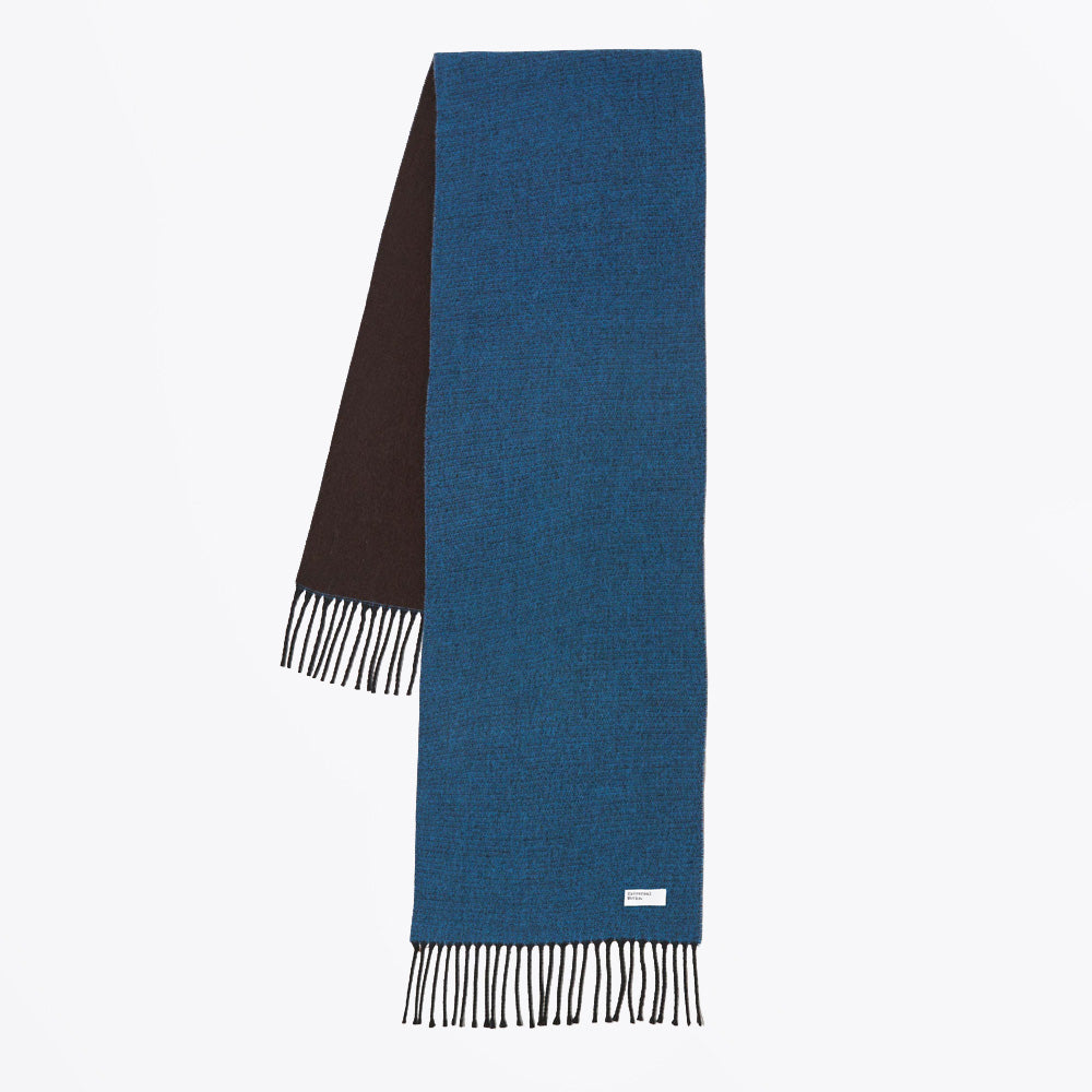Universal Double Sided Scarf - Light Blue/Brown