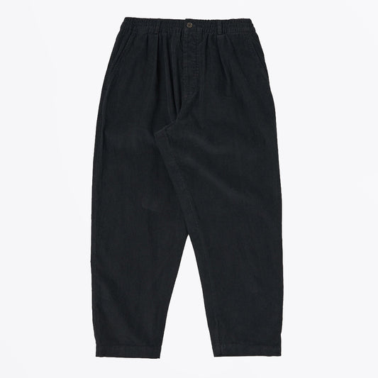 Pleated Track Pant Cat Cord - Black