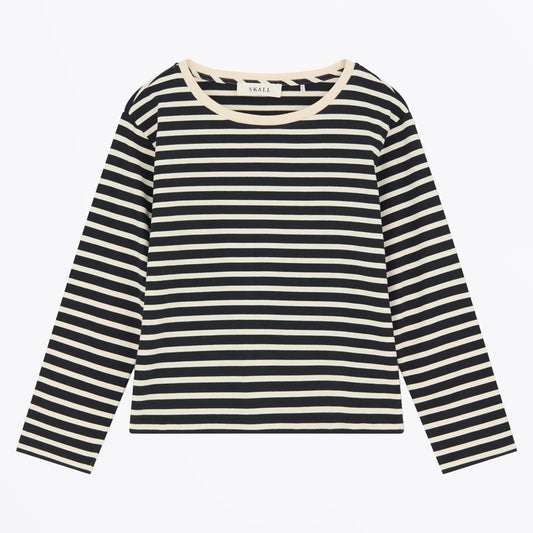 Marron Oversized Blouse - Navy/Off White Stripe