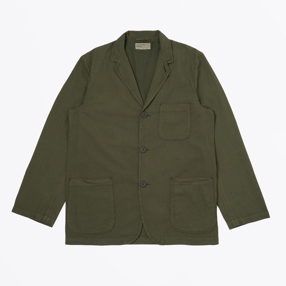 Universal Merida Seersucker 3 Button Jacket - Olive