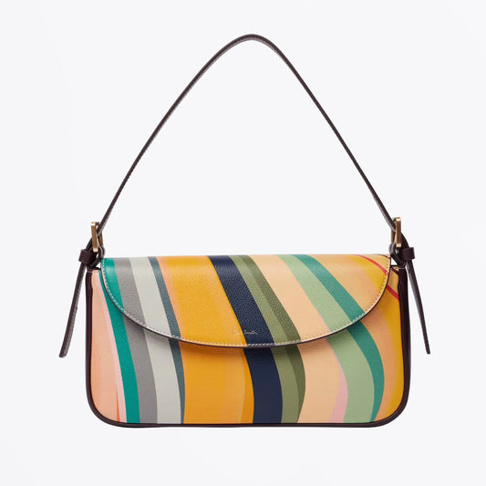 Leather 'Swirl' Baguette Bag - G Swirl
