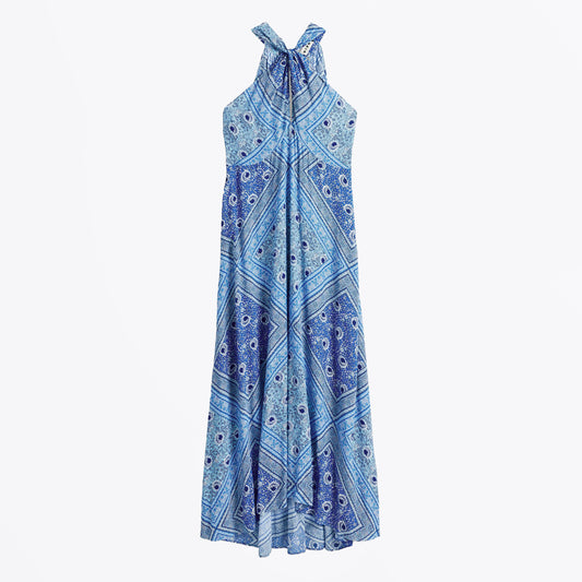 Caitlin Dress - Boho Scarf Blue