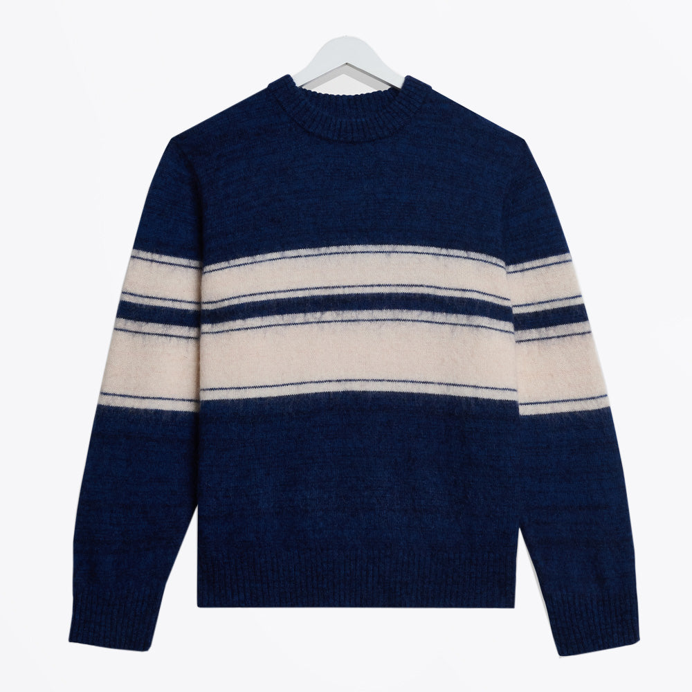 Wax Wilde Crew Brush Retro Stripe - Blue/Ecru