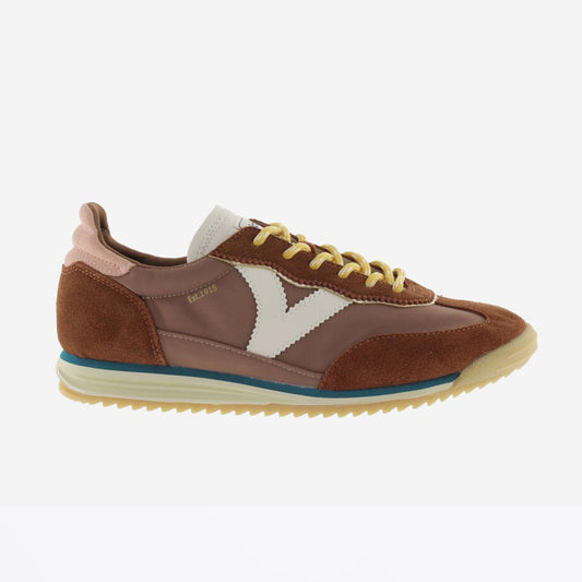 Saturno Nylon & Suede Trainers - Terra