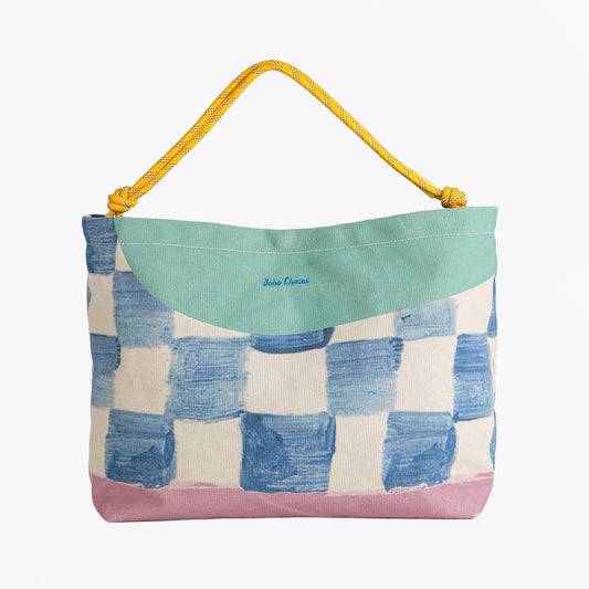 Color Block Canvas Cross‑Body Bag - Multicolour