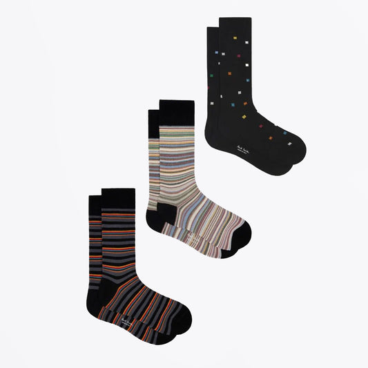Signature Sock 3 Pack - Multicolour
