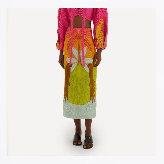 Usiacuri Printed Maxi Skirt