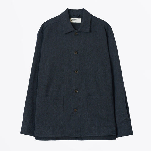Airline Flannel Travail Overshirt - Navy