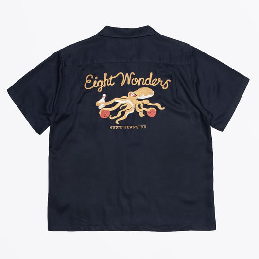 Arthur Bowling Shirt 8 Wonders - Navy