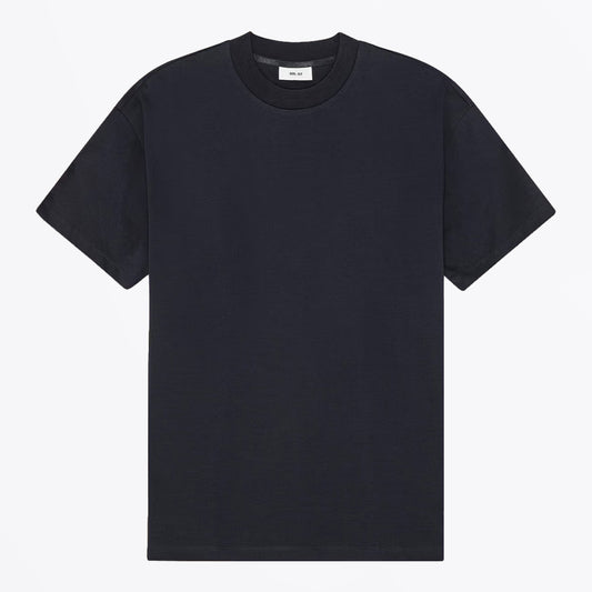 Lionel Mercerised Cotton Tee - Navy Blue