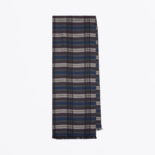 Lord Check Scarf - Navy