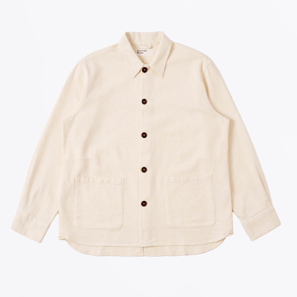 Universal Kendal Cotton Travail Overshirt - Ecru