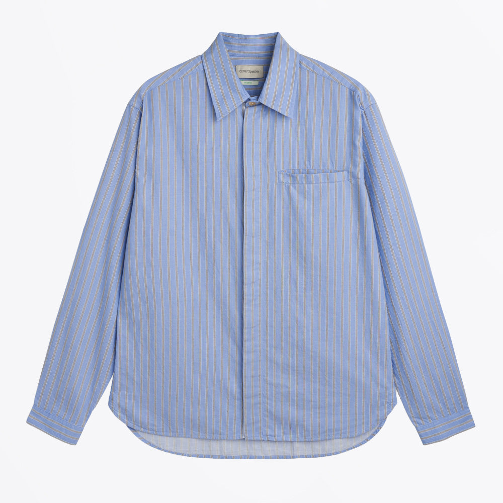 Oliver Mulvey Stripe Shirt Annette - Blue