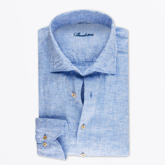 Regular Linen Shirt - Blue