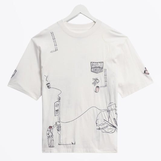 Milton  Organic Cotton London Graphic T-Shirt - Off White