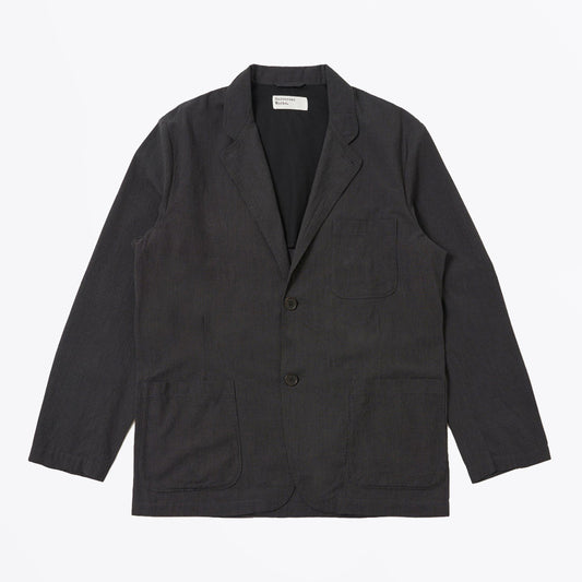 Seattle Cotton Two Button Jacket - Charcoal