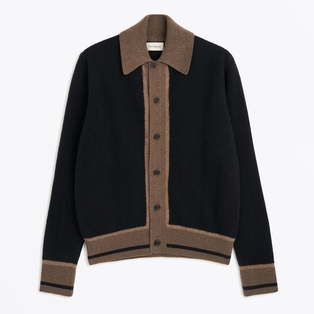 Oliver Britten Knitted Cardigan Colvin - Black