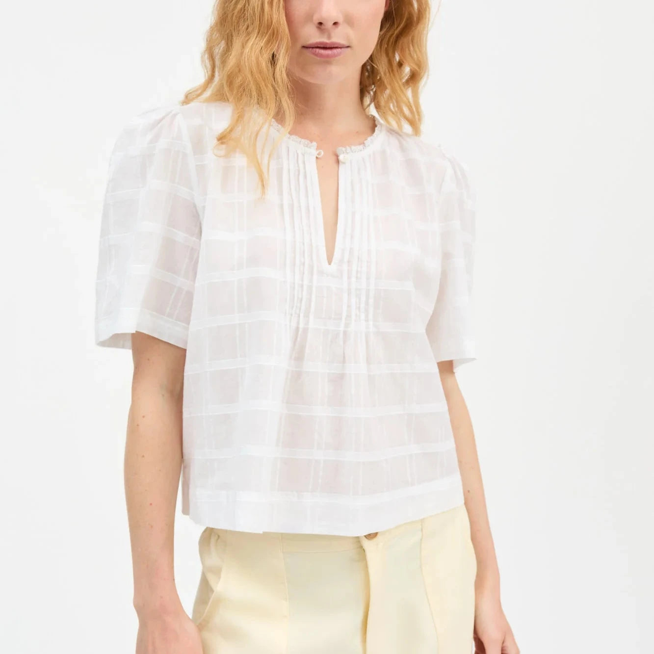 Fiore Blouse - Optic White