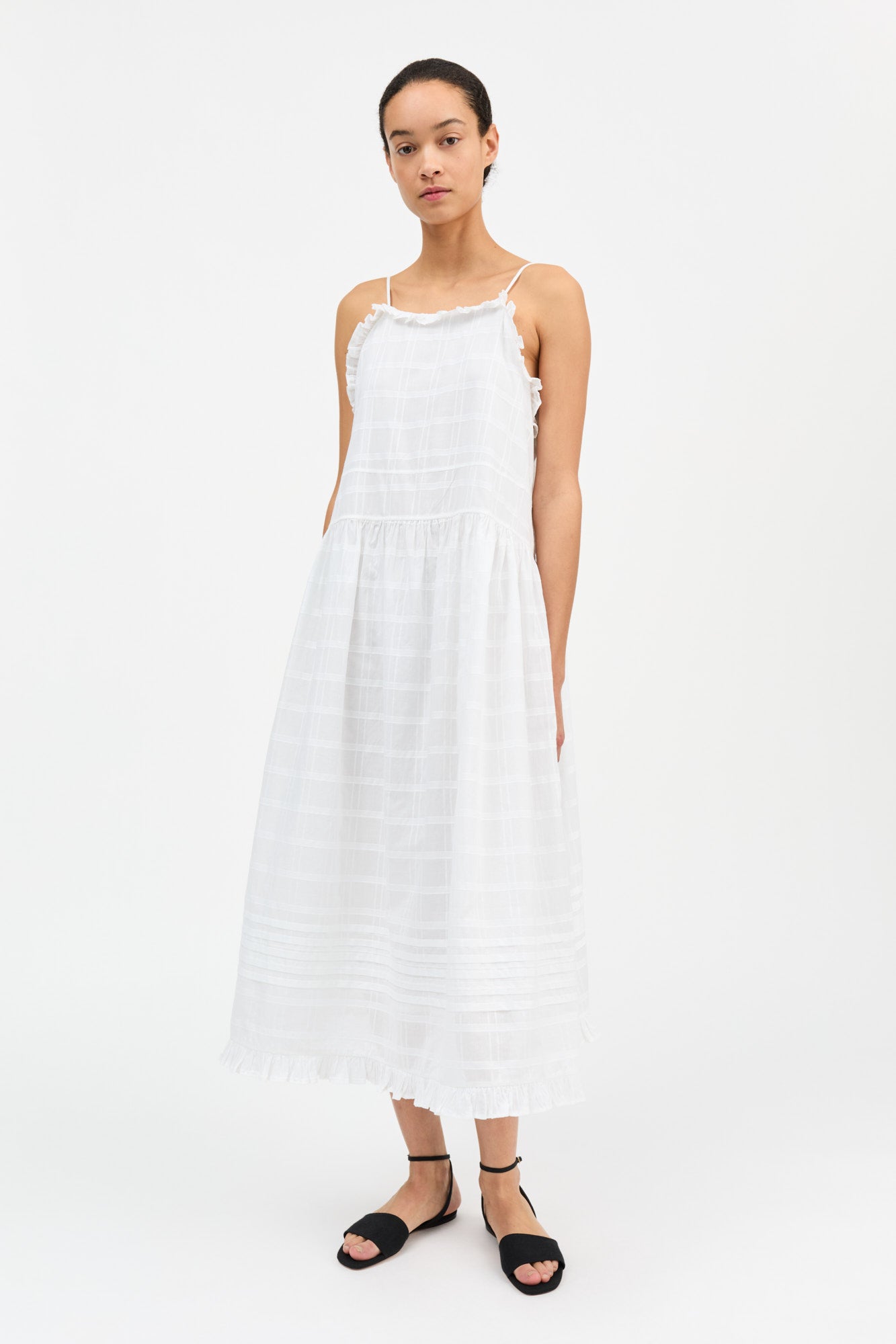 Fiore Strap Dress - Optic White