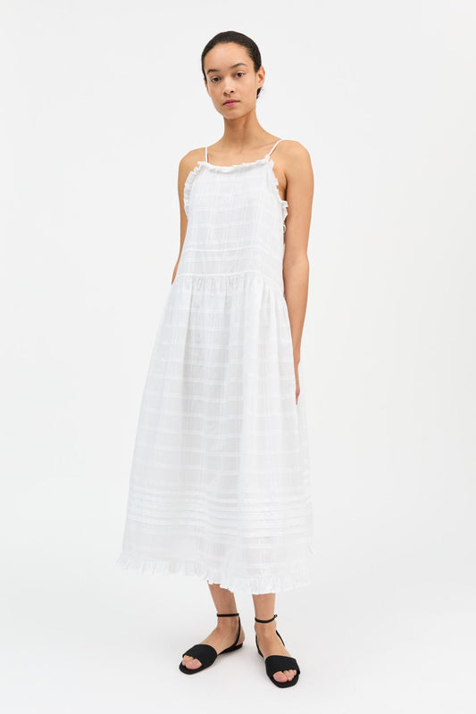 Fiore Strap Dress - Optic White