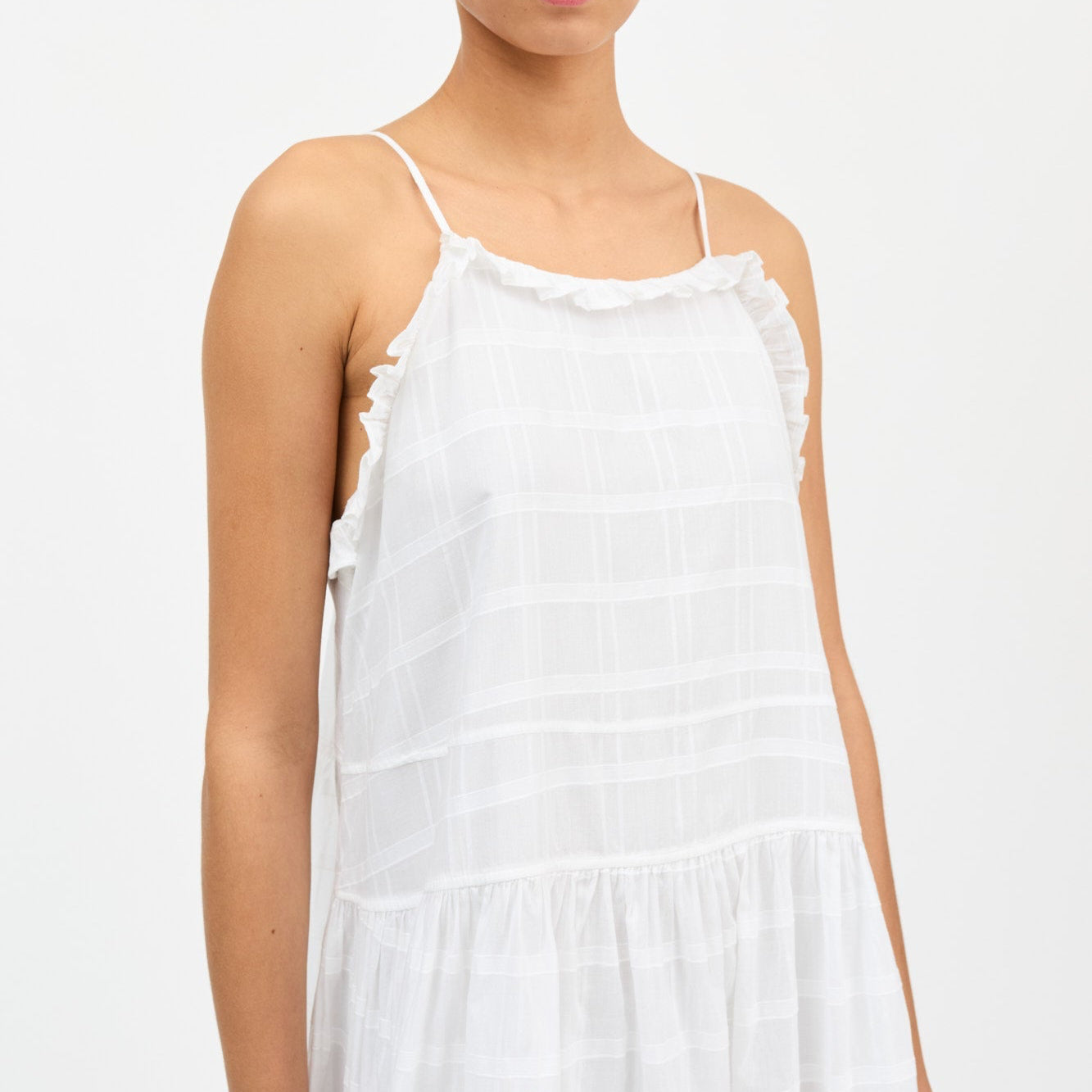 Fiore Strap Dress - Optic White
