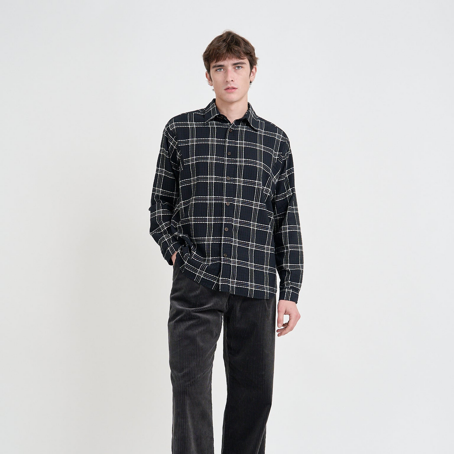 Garrison Long Sleeve Shirt Connell - Black