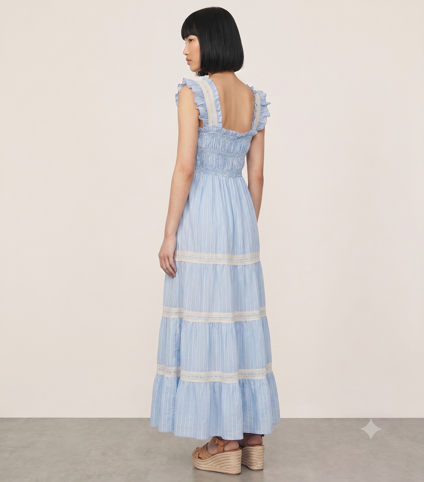 Aubrie Dress - Ikat Writing Blue