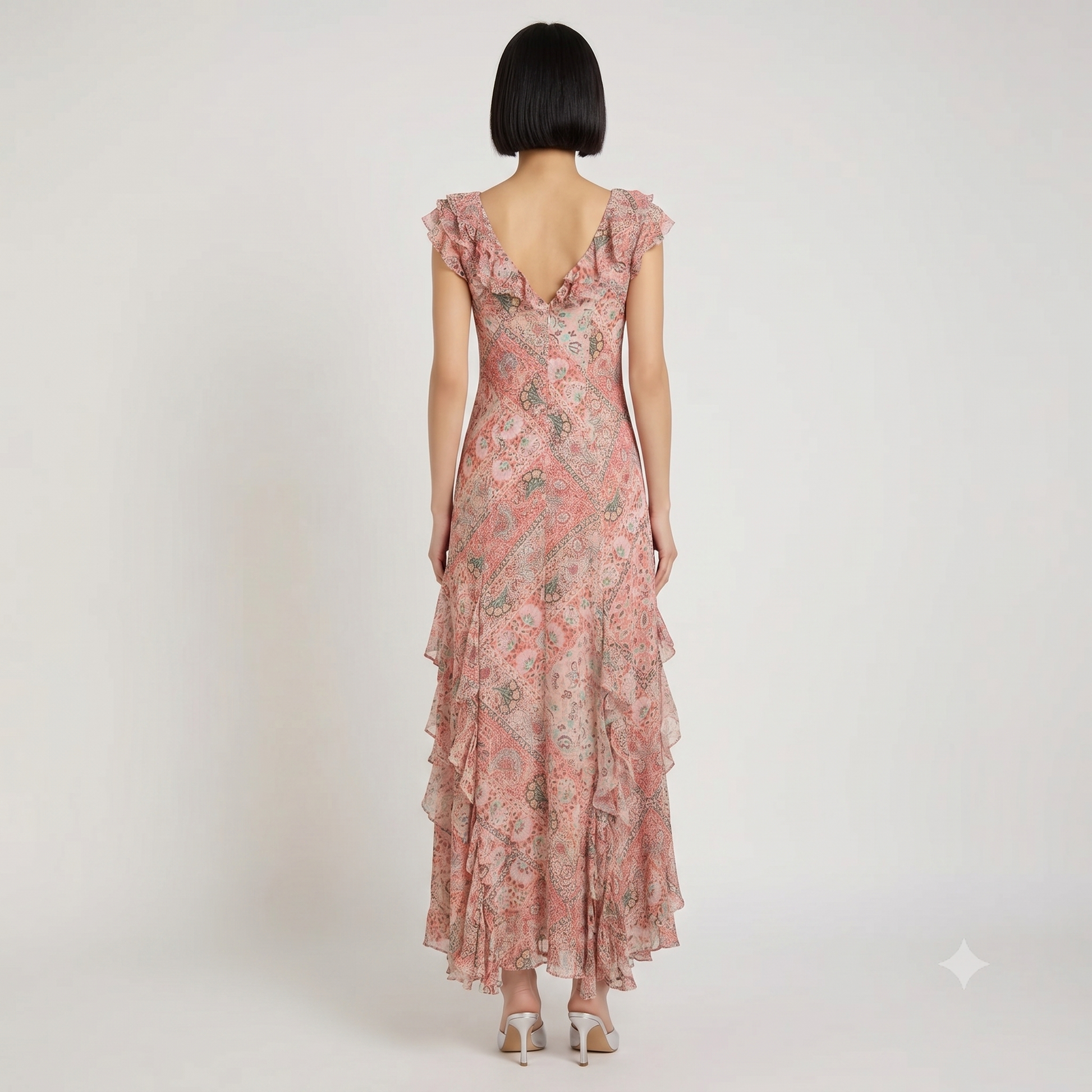 Rixo Ambika Dress - Cara Bandana Orange