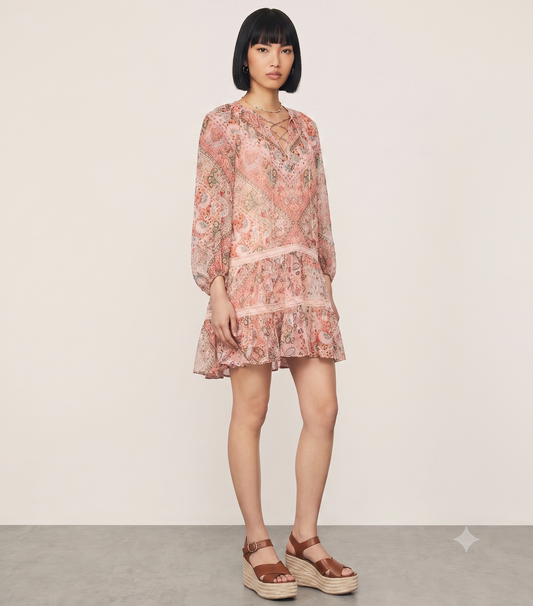 Miyah Dress - Cara Bandana Orange