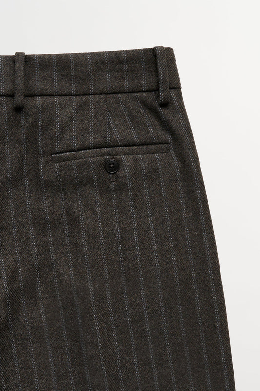 Harry Trousers - Brown / Black Pinstripe