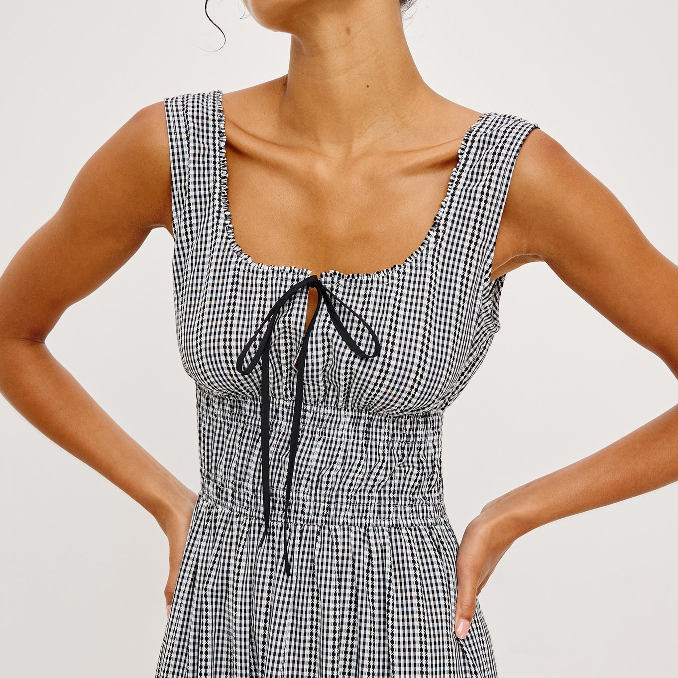 Jordie Dress - Black Gingham
